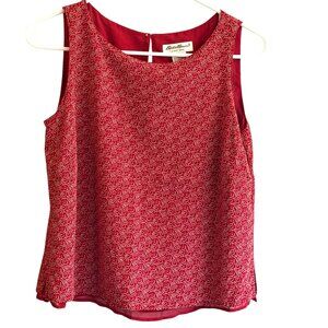 Eddie Bauer Red Sleeveless Blouse